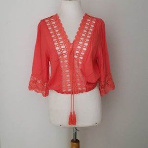 Beach By Exist, summer top, coral color sz S